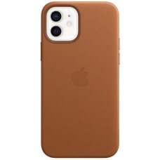 Чехол Leather Case for Apple Iphone 12 / 12 Pro (Saddle Brown)