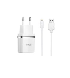 СЗУ-адаптер Hoco C11 + lightning-кабель 1A 1USB