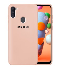 Силикон Original 360 Case Logo Samsung Galaxy M11 / A11 (2020) (Пудровый)