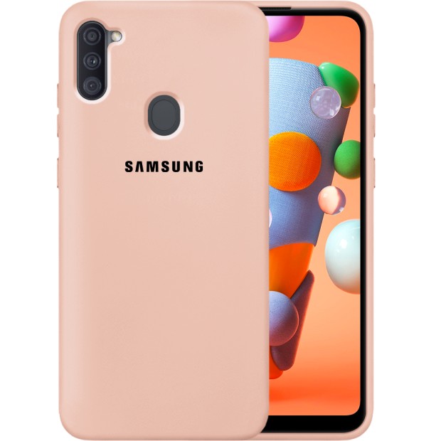 Силикон Original 360 Case Logo Samsung Galaxy M11 / A11 (2020) (Пудровый)