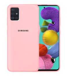 Силикон Original 360 Case Logo Samsung Galaxy A51 (2020) (Розовый)