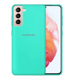 Силикон Original 360 Case Logo Samsung Galaxy S21 (Бирюзовый)