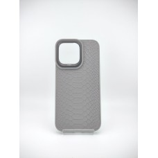 Чехол Kajsa Snake Pattern iPhone 15 Pro Max (Light Grey)