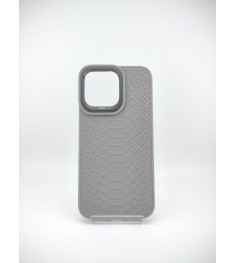 Чехол Kajsa Snake Pattern iPhone 15 Pro Max (Light Grey)