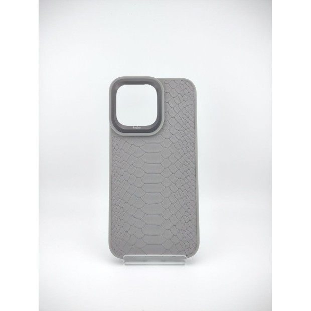 Чехол Kajsa Snake Pattern iPhone 15 Pro Max (Light Grey)