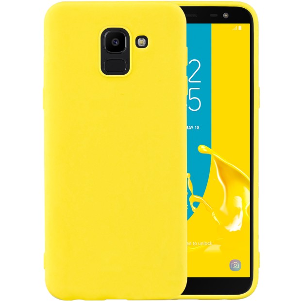 Силиконовый чехол iNavi Color Samsung Galaxy J6 (2018) J600 (желтый)