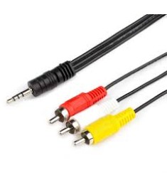 Кабель 3RCA - 3.5mm AUX (0.5m) + кабель AUX (Тех.пак)