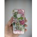 Силикон Glitter Apple iPhone 6 / 6s (Silver Flowers)