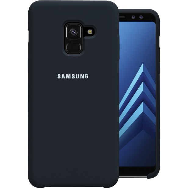 Силикон Original Case HQ Samsung Galaxy A8 (2018) A530 (Тёмно-серый)