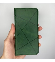 Чехол-книжка Leather Book Samsung Galaxy A30s / A50 / A50s (2019) (Тёмно-зелёный..
