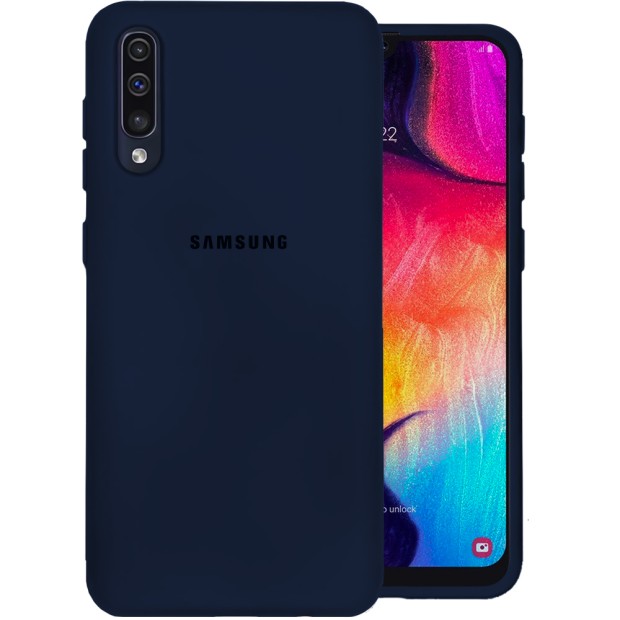 Силиконовый чехол Original Case Samsung Galaxy A30s / A50 / A50s (2019) (Тёмно-синий)