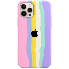 Силикон Rainbow Case Apple iPhone 12 Pro Max (Pink)