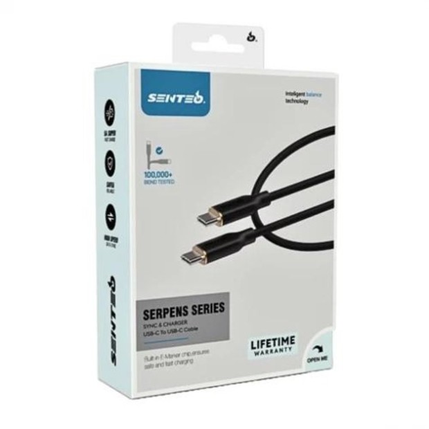 USB-кабель Senteo SL-01 Silicone 100W (1m) (Type-C to Type-C) (Чёрный)