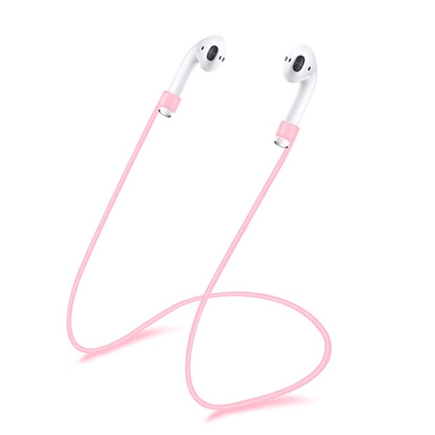 Силиконовый шнурок для Apple Airpods 55cm (Светло-розовый)