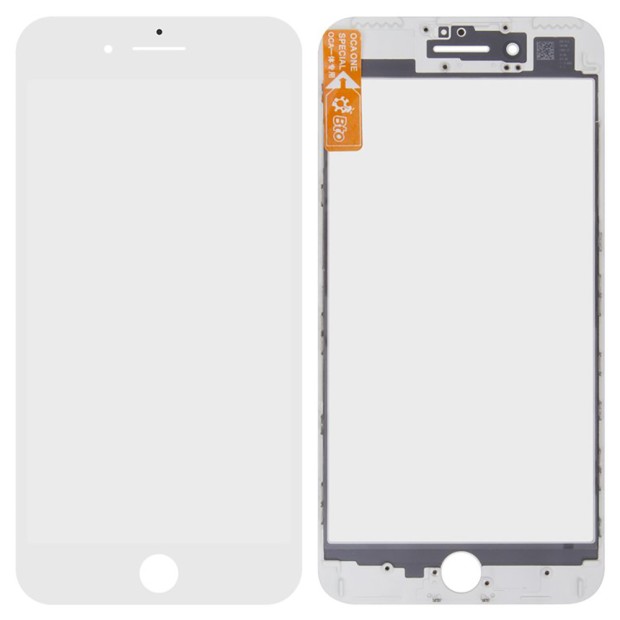 Защитное стекло для дисплея Apple iPhone 7 Plus White + Frame + OCA (AAA)
