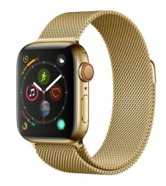 Ремешок Milanese Loop Premium Apple Watch 42 / 44 / 45 / 49mm (Gold)