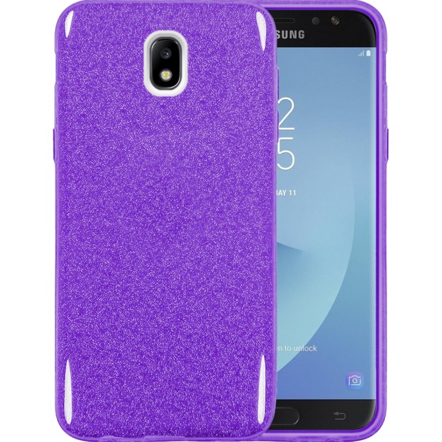 Силиконовый чехол Glitter Samsung Galaxy J7 (2017) J730 (Фиолетовый)