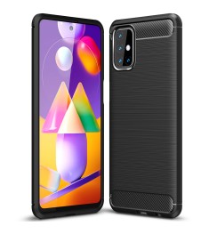 Силикон Polished Carbon Samsung Galaxy M31S (2020) (Чёрный)
