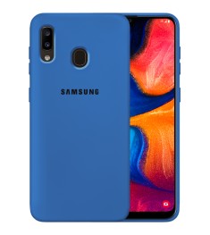 Силикон Original 360 Case Logo Samsung Galaxy A20 / A30 (2019) (Кобальт)