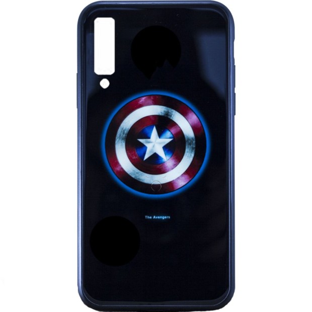 Накладка Luminous Glass Case Samsung A7 (2018) A750 (Captain America)