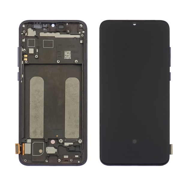 Дисплей для Xiaomi Mi 9 Lite с чёрным тачскрином и корпусной рамкой OLED