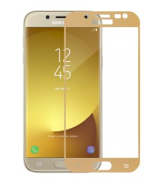 Защитное стекло 3D Samsung Galaxy J5 (2017) J530 Gold