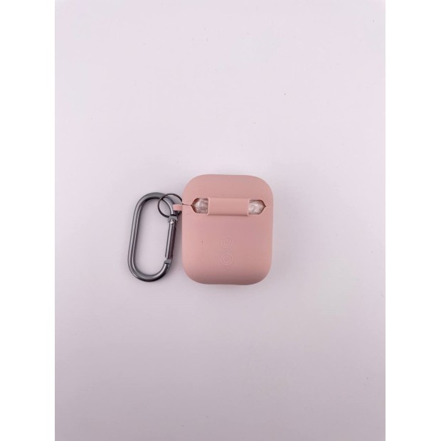 Чехол для наушников Full Silicone Case with Microfiber Apple AirPods (08) Pink Sand