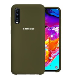 Силикон Original Case Samsung Galaxy A70 (2019) (Оливковый)