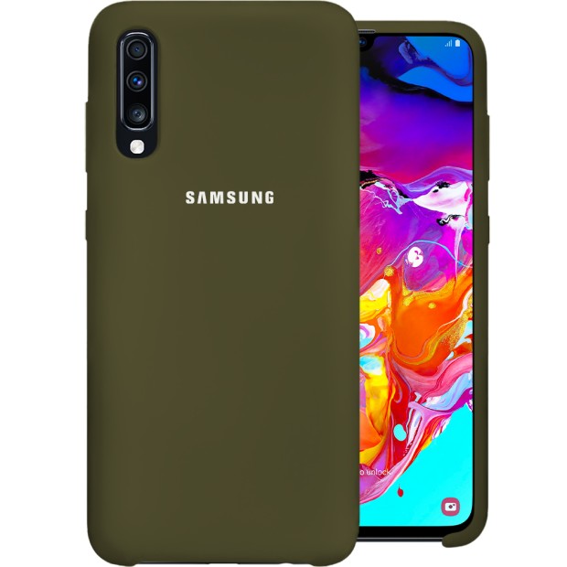 Силикон Original Case Samsung Galaxy A70 (2019) (Оливковый)
