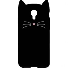 Силиконовый чехол Kitty Case Meizu M5s (чёрный)