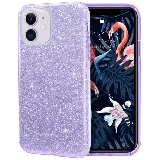 Силиконовый чехол Glitter Apple iPhone 11 (Фиолетовый)