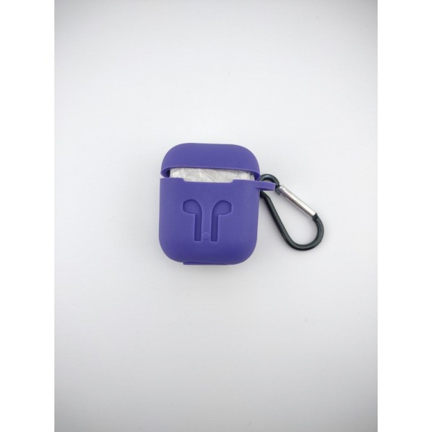Чехол для наушников Full Silicone Case Apple AirPods (02) Ultra Violet