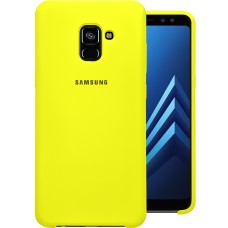 Силиконовый чехол Original Case Samsung Galaxy A8 Plus (2018) A730 (Жёлтый)