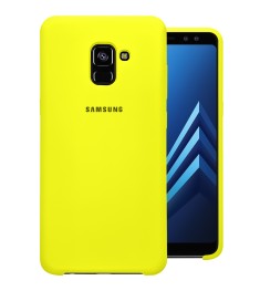 Силикон Original Case Samsung Galaxy A8 Plus (2018) A730 (Жёлтый)