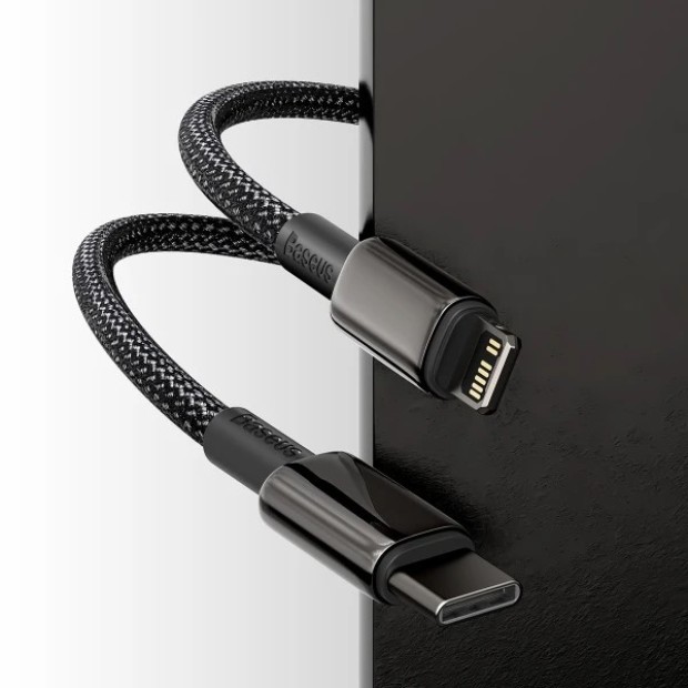 USB-кабель Baseus Tungsten Gold 20W (1m) (Type-C to Lightning) (Чёрный) CATLWJ-01