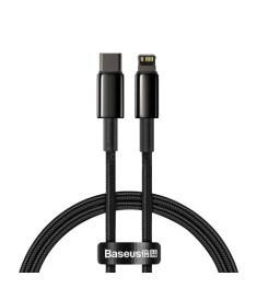 USB-кабель Baseus Tungsten Gold 20W (1m) (Type-C to Lightning) (Чёрный) CATLWJ-0..