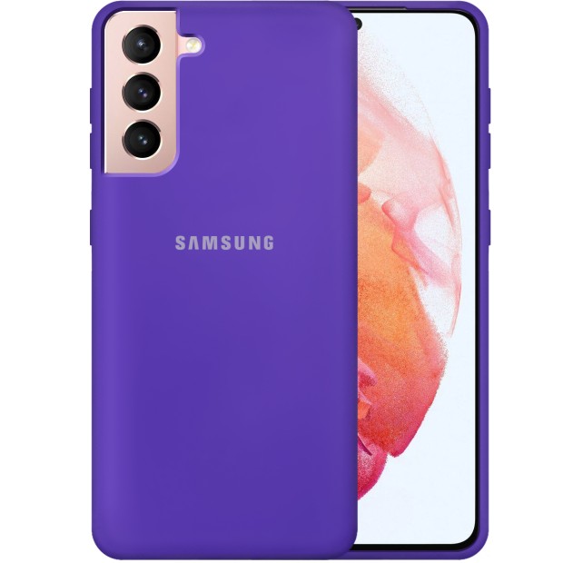 Силикон Original 360 Case Logo Samsung Galaxy S21 (Фиолетовый)