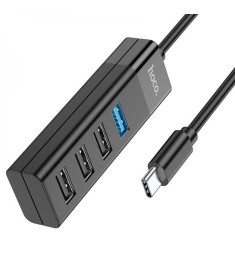 Переходник USB HUB Hoco HB25 (Type-C - 1USB 3.0 / 3USB 2.0)