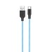 USB-кабель Hoco Silicone X21 Plus Fluorescent 1m (Type-C) (Синий)