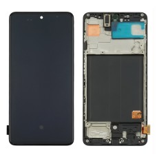 Дисплей для Samsung A515 Galaxy A51 (2020) с чёрным тачскрином и корпусной рамкой Original