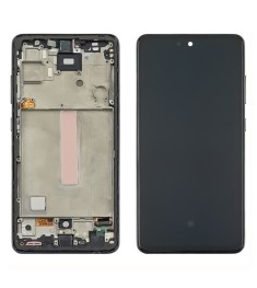 Дисплей для Samsung A525 Galaxy A52 (2020) с чёрным тачскрином и серой корпусной..