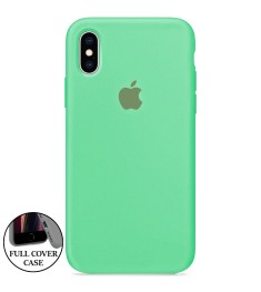 Силикон Original Round Case Apple iPhone X / XS (49) Aquamarine