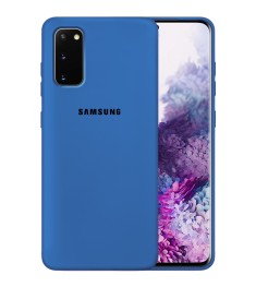 Силикон Original 360 Case Logo Samsung Galaxy S20 (Кобальт)