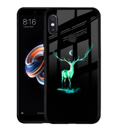 Накладка Luminous Glass Case Xiaomi Redmi Note 5 / Note 5 Pro (Deer)