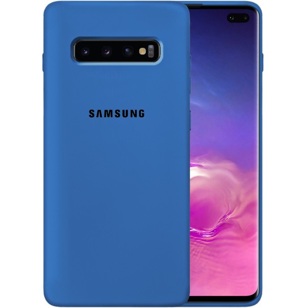 Силикон Original Case Samsung Galaxy S10 Plus (Кобальт)