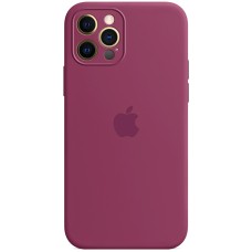 Силикон Original RoundCam Case Apple iPhone 12 Pro Max (57) Marsala