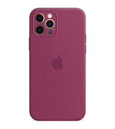 Силикон Original RoundCam Case Apple iPhone 12 Pro Max (57) Marsala
