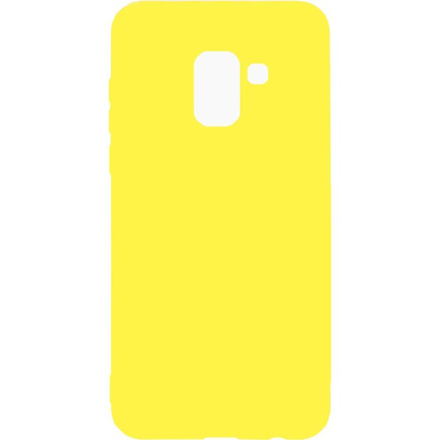 Силиконовый чехол iNavi Color Samsung Galaxy A8 Plus (2018) A730 (желтый)