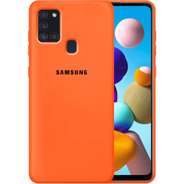 Силикон Original Case Samsung Galaxy A21S (2020) A217 (Оранжевый)