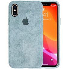Чехол Alcantara Cover Apple iPhone X / XS (Серый)